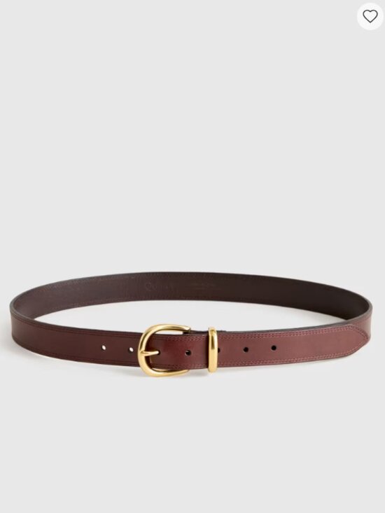 NWT Quince Allegra European Leather Belt in Expresso Brown Size Medium main image 8